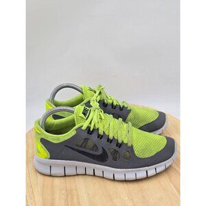 Nike Free 5.0 580558-701 Neon Yellow Athletic Running Shoes Youth Size 6.5Y